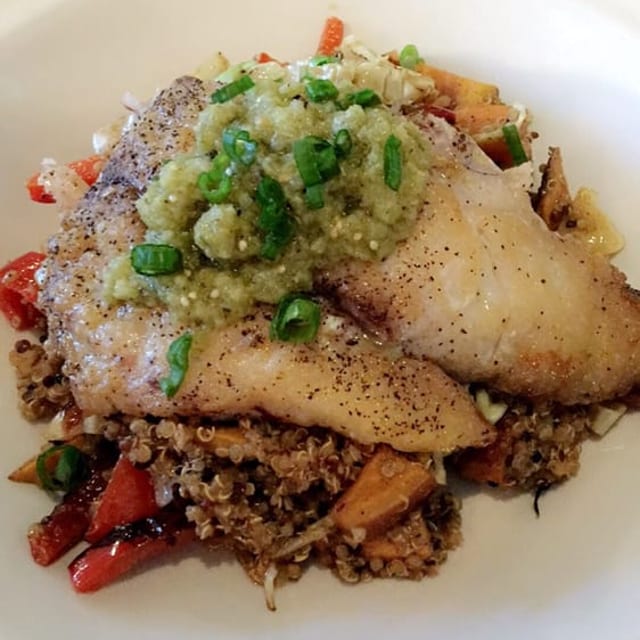 Salmon Quinoa Bowl.